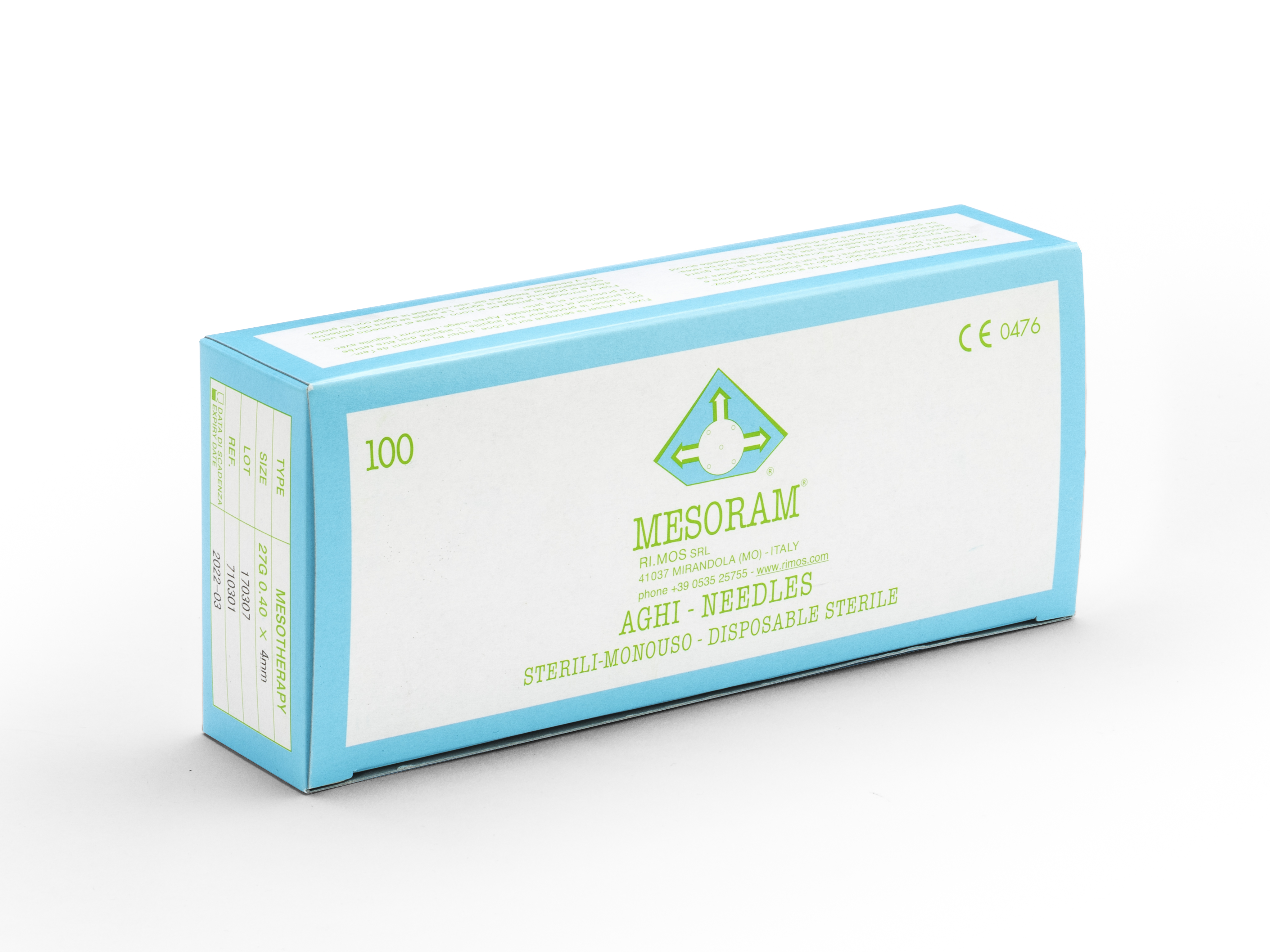 Mesoram Nadeln 27 G (0,4x4mm)